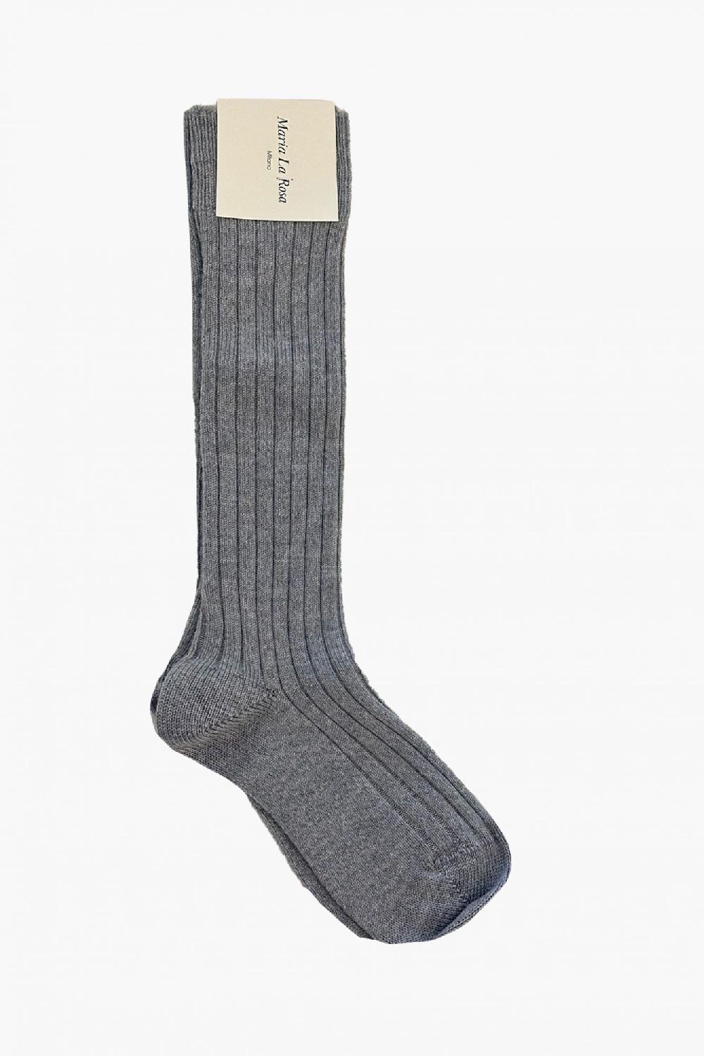 laura urbinati MARIA LA ROSA TROUSER COLLEGE SOCKS LIGHT GREY