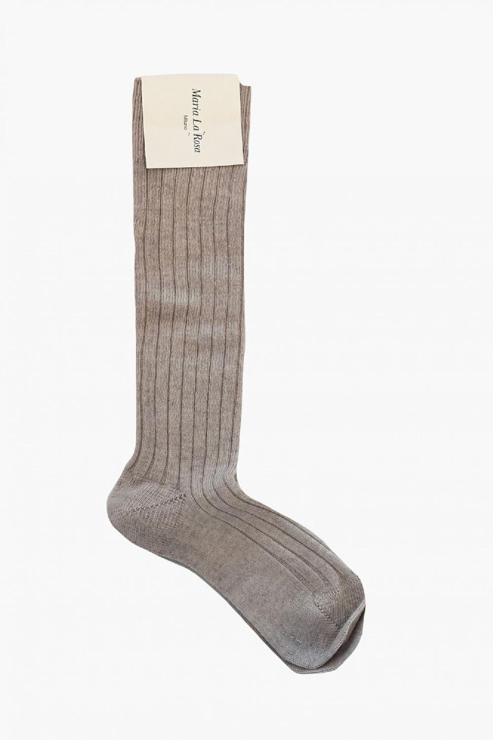 laura urbinati MARIA LA ROSA TROUSER COLLEGE SOCKS NATURAL