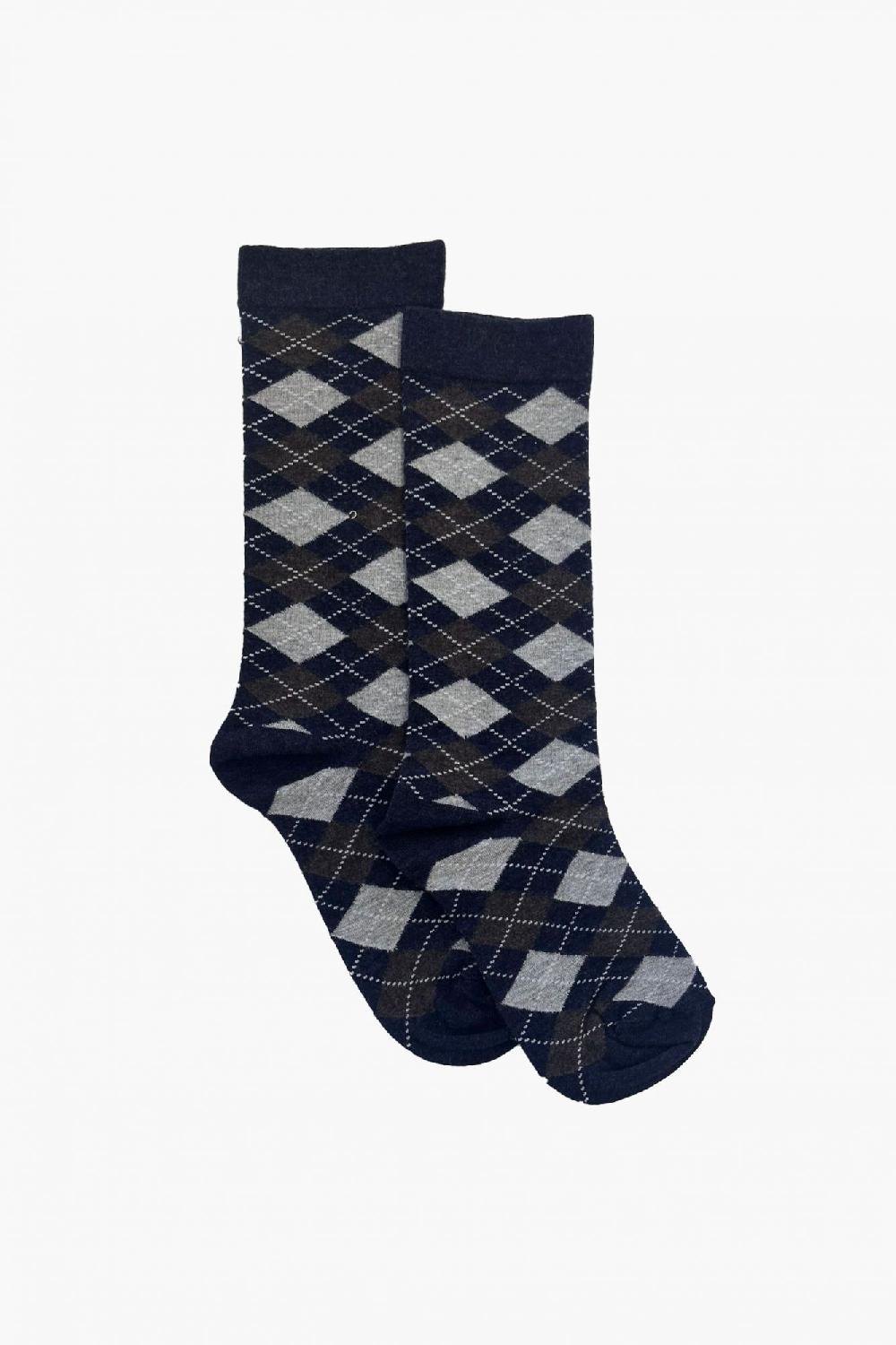 laura urbinati MARIA LA ROSA TROUSER HARLEKIN SOCKS NAVY