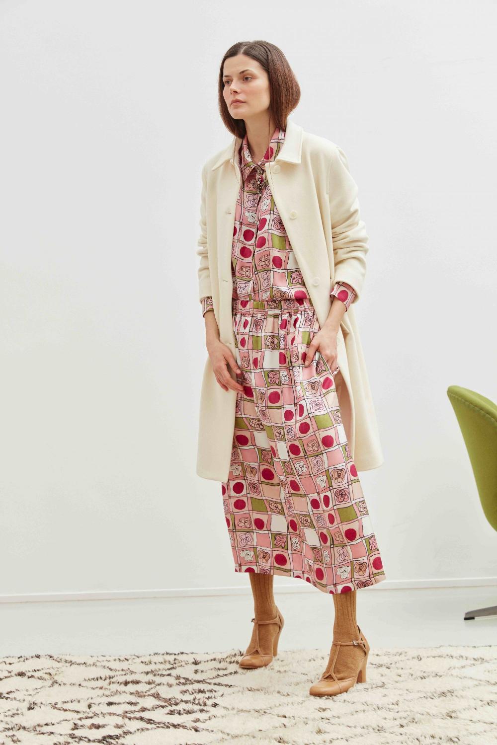 Laura Urbinati OVERSIZE SHIRT FIORI MO PRINT - SILK TWILL