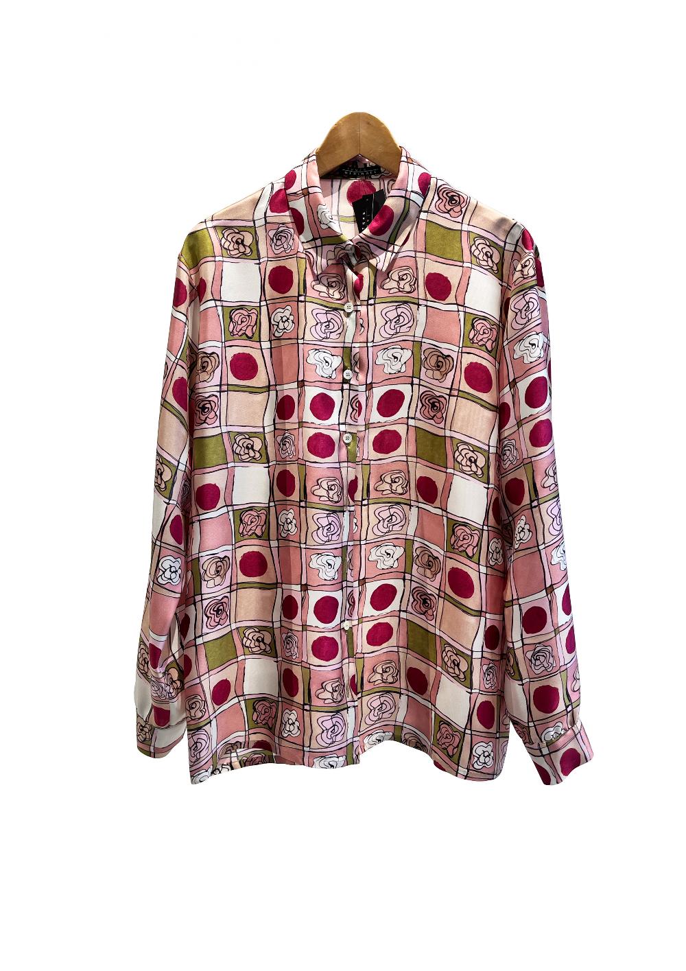 Laura Urbinati OVERSIZE SHIRT FIORI MO PRINT - SILK TWILL