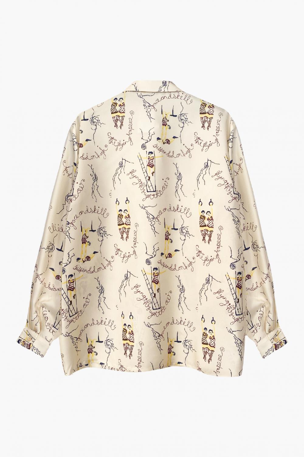 Laura Urbinati OVERSIZED SHIRT SILK TWILL CIRCUS PRINT