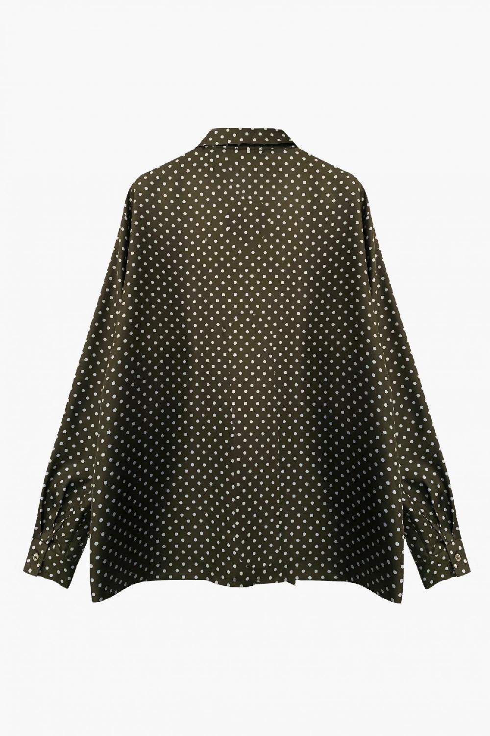 Laura Urbinati OVERSIZED SHIRT SILK TWILL POLKA DOTS PRINT