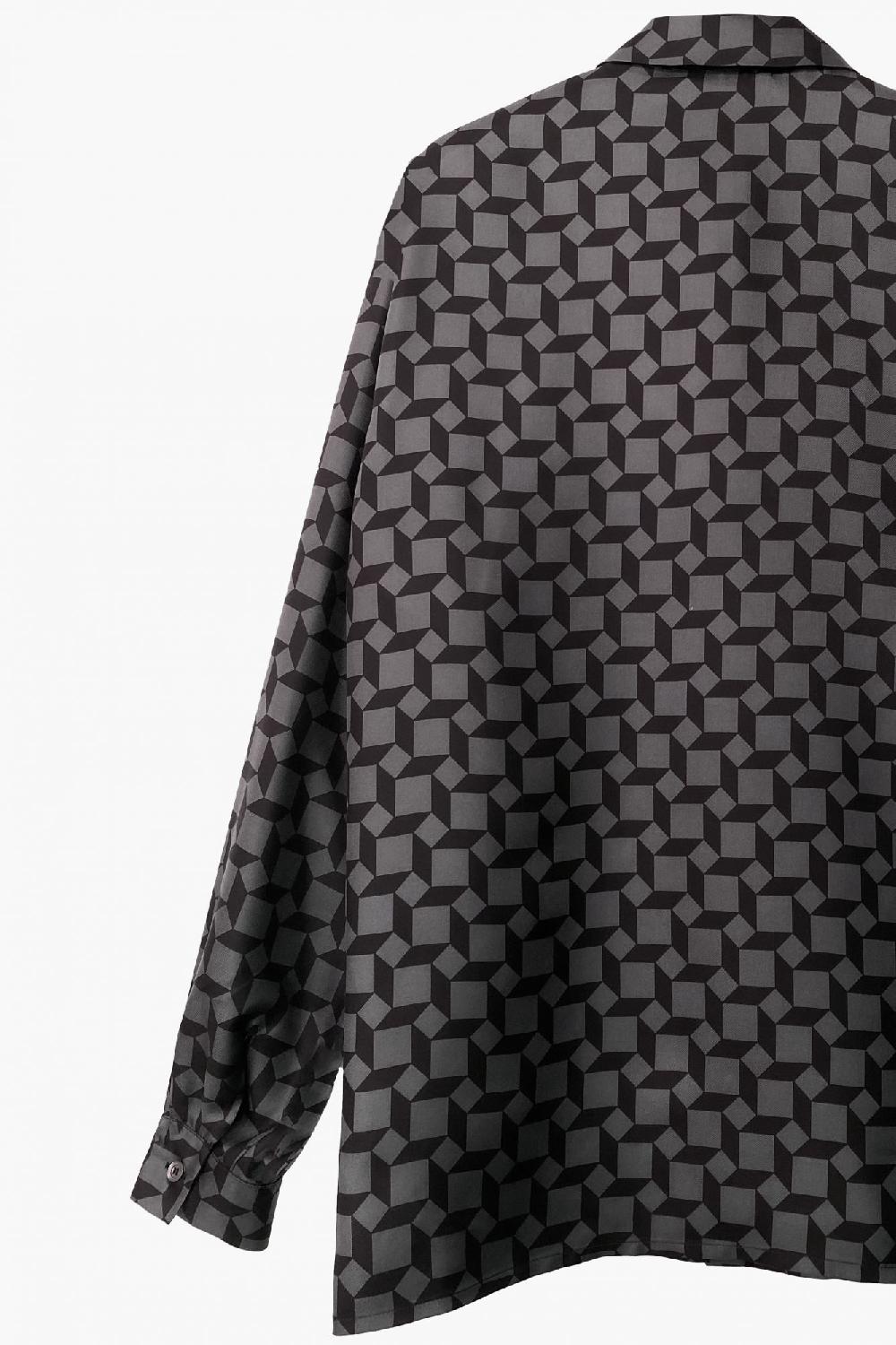 Laura Urbinati OVERSIZED SHIRT SILK TWILL TRAPEZIOIDALE PRINT