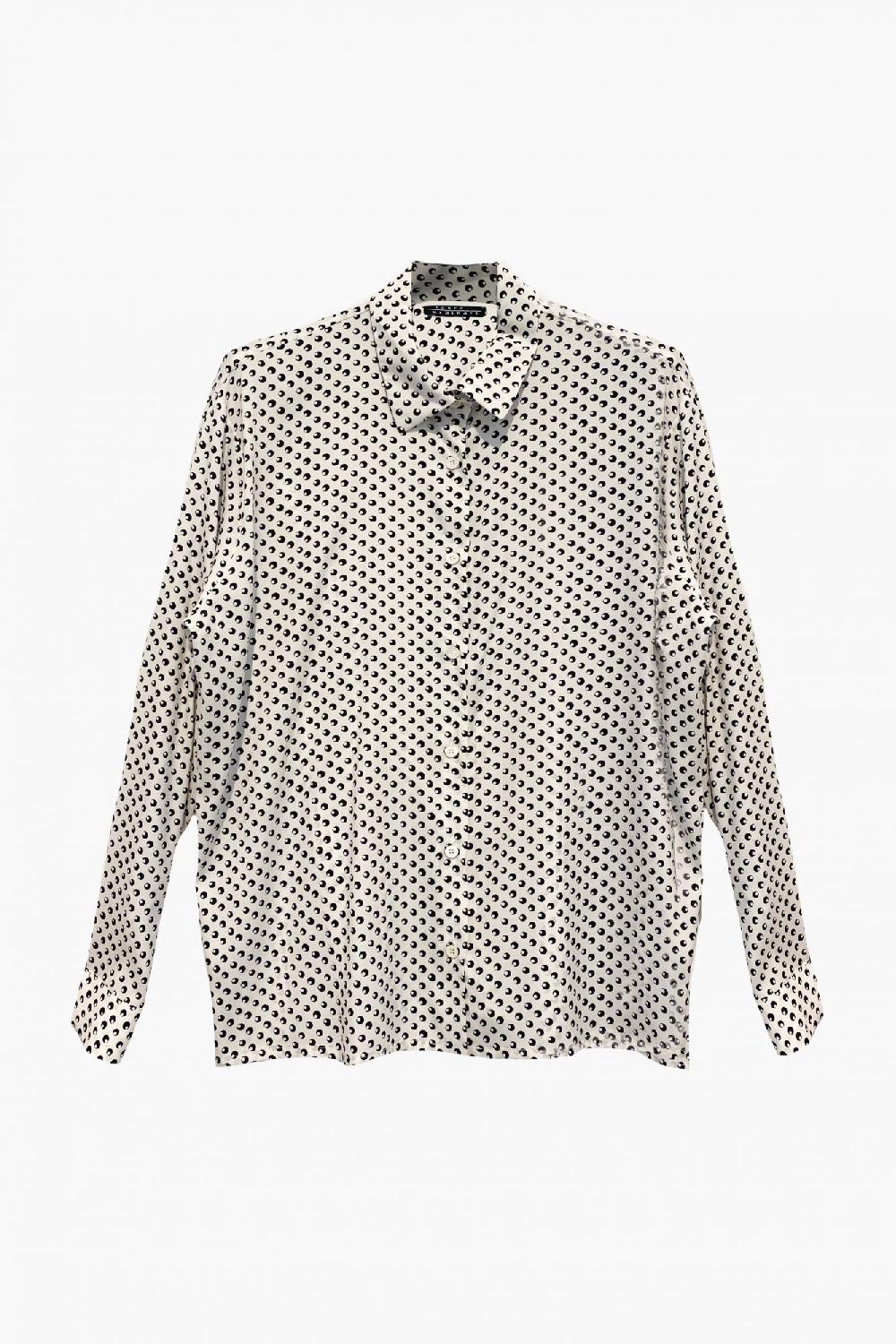 laura urbinati OVERSIZED SHIRT STRETCH SILK SCACCHETTINO PRINT