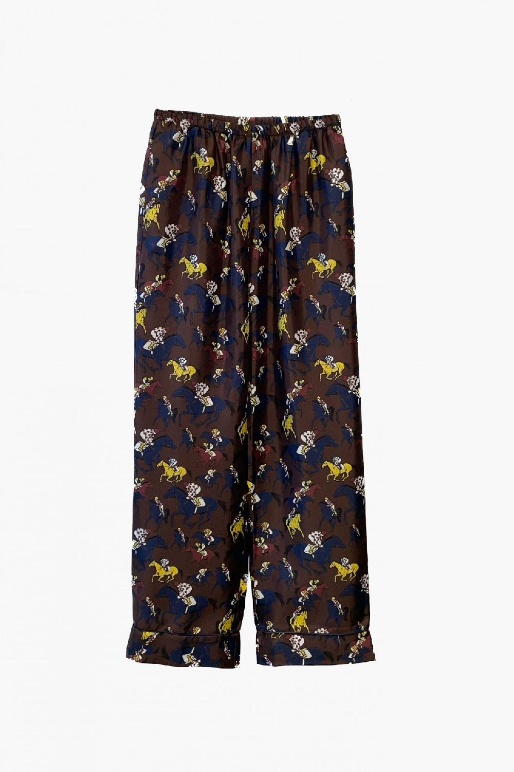 Laura Urbinati PAJAMA PANTS SILK TWILL CAVALLI PRINT