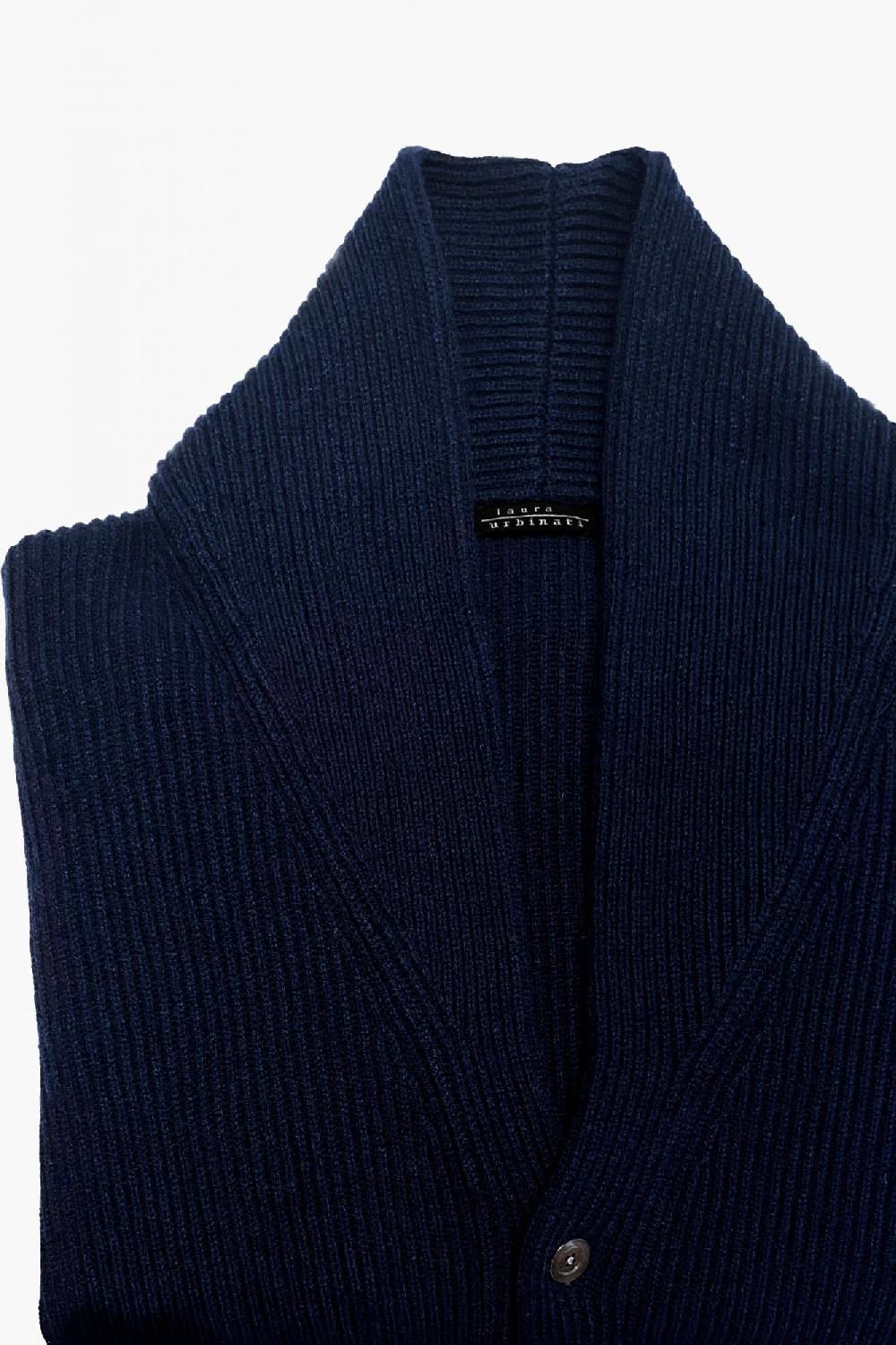 Laura Urbinati SAILOR CARDIGAN CHUNKY 100% CASHMERE MADE IN ITALY