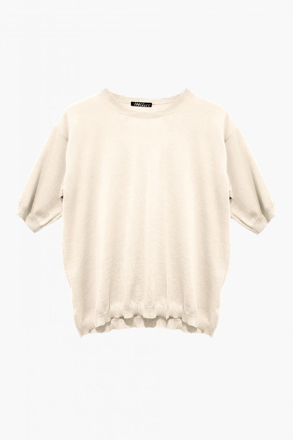 laura urbinati SHORT SLEEVES SWEATER 100% CASHMERE MADE IN ITALY