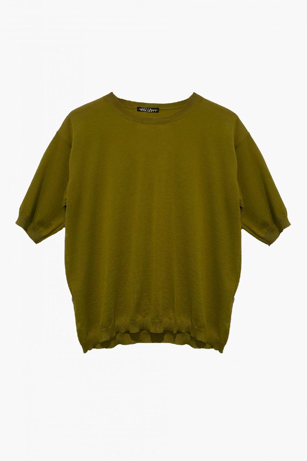 laura urbinati SHORT SLEEVES SWEATER 100% CASHMERE MADE IN ITALY