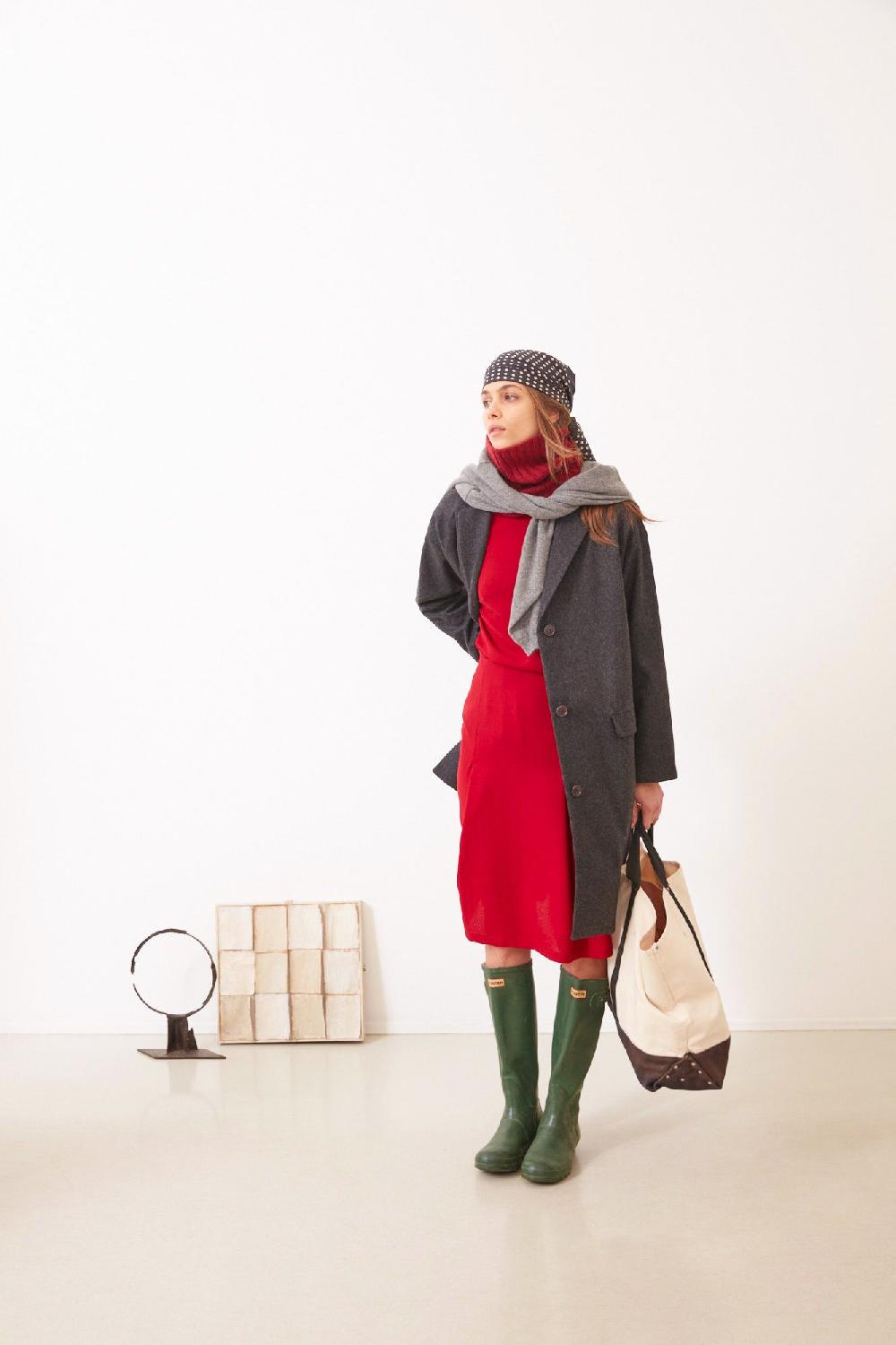 Laura Urbinati SINGLE BREASTED COCOON COAT PANNO WOOL CASHMERE