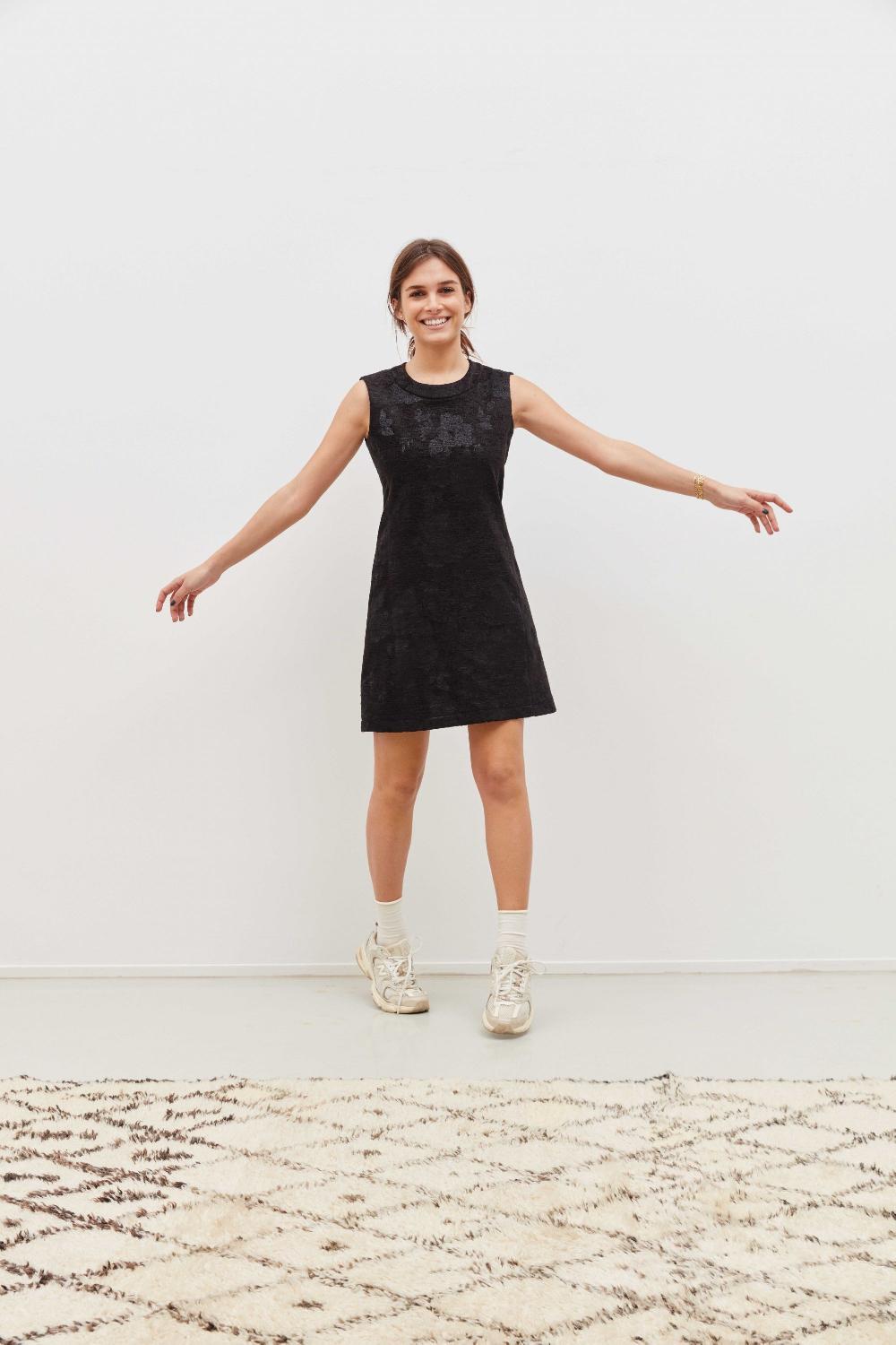 laura urbinati SLEEVELESS MINI DRESS JACQUARD LUREX