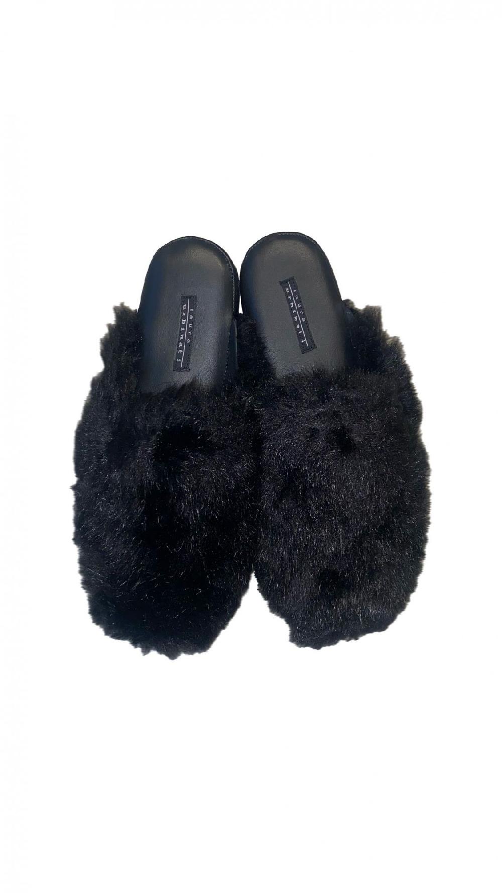 laura urbinati SLIPPERS 100% LEATHER & UPCYCLED FABRIC