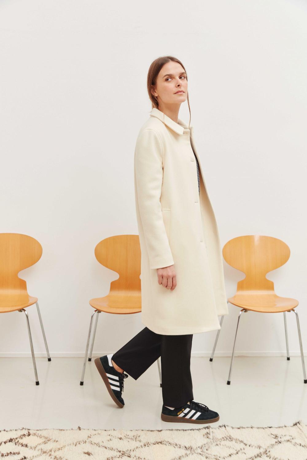 Laura Urbinati STRAIGHT PANTS WOOL CASHMERE STRETCH FLANNEL