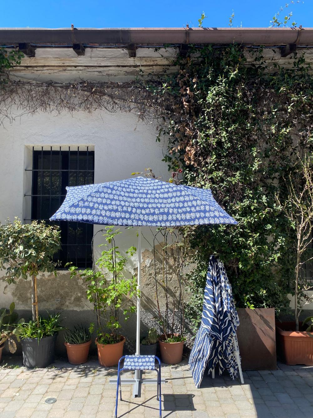 Laura Urbinati SUN SEMI-UMBRELLA UPCYCLED ARCHIVE MATTE POLYAMIDE PRINT