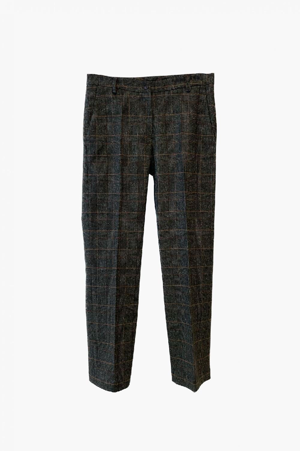 laura urbinati TROUSERS STRETCH WOOL PRINCE OF WALES