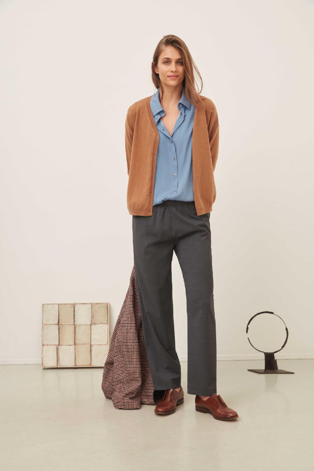 Laura Urbinati V-NECK CARDIGAN 100% CASHMERE MADE IN ITALY