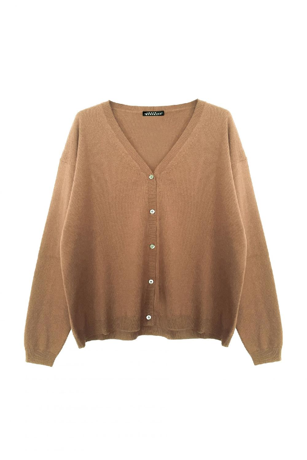 laura urbinati V-NECK CARDIGAN 100% CASHMERE MADE IN ITALY