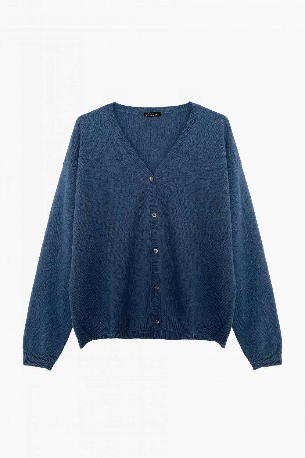 laura urbinati V-NECK CARDIGAN 100% CASHMERE MADE IN ITALY