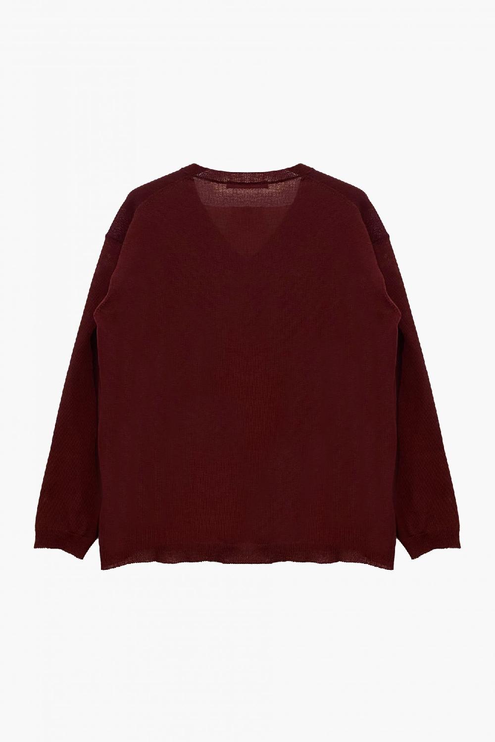 Laura Urbinati V-NECK CARDIGAN MERINO EXTRA FINE WOOL