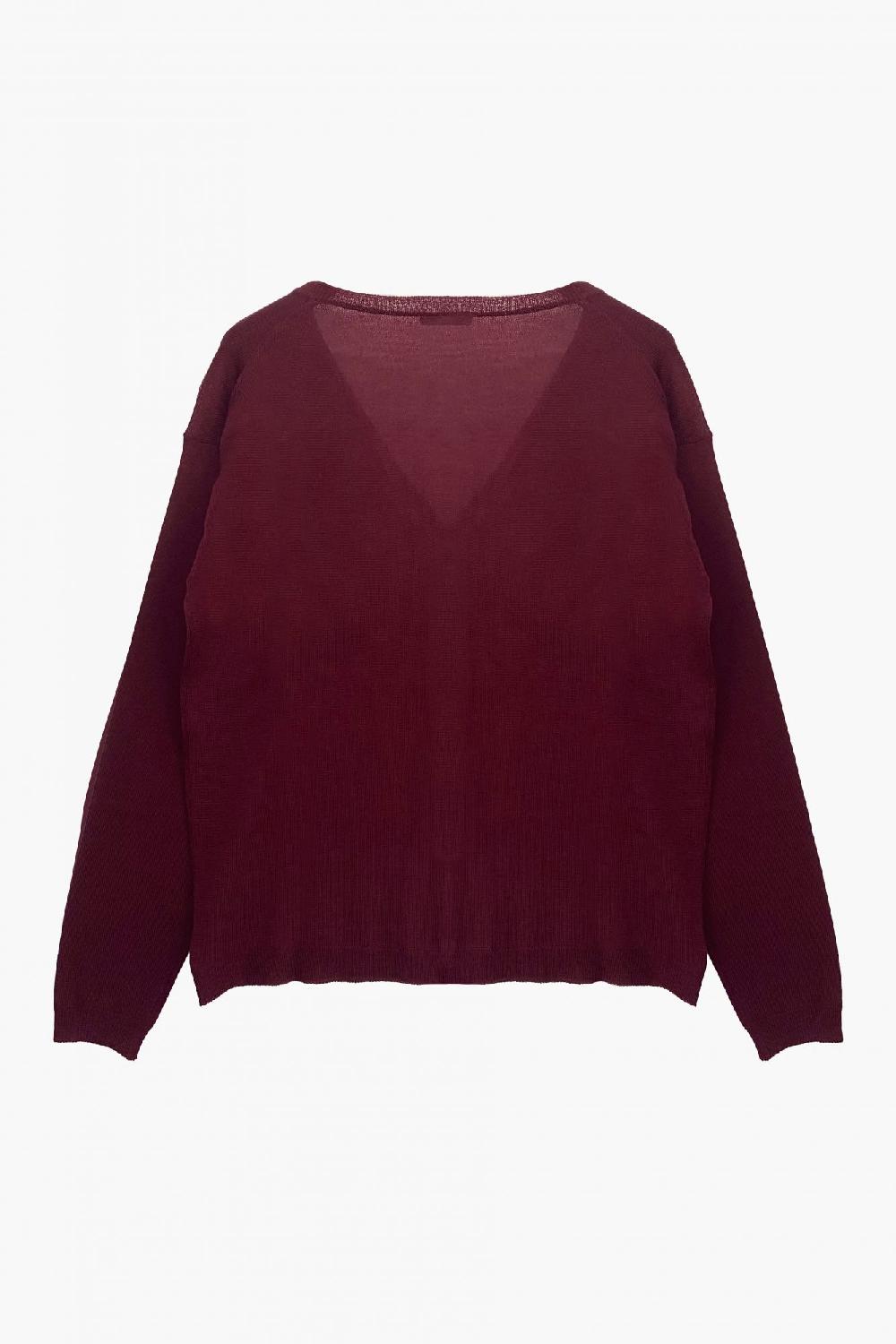 Laura Urbinati V-NECK CARDIGAN MERINO EXTRA FINE WOOL