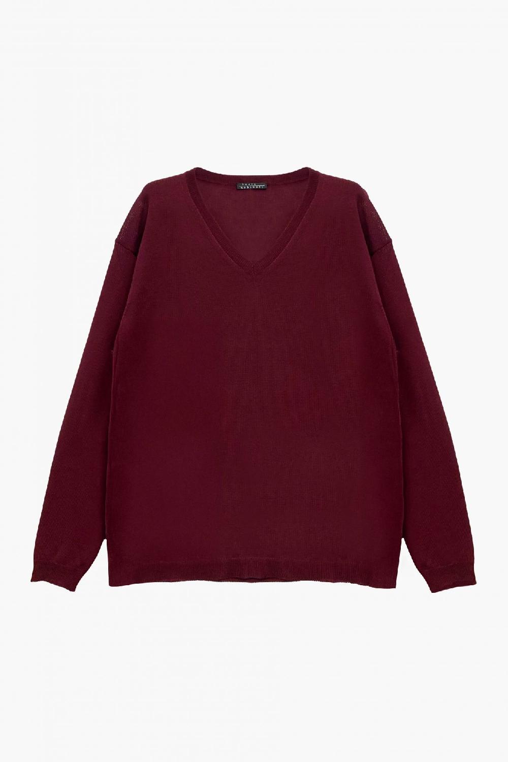 laura urbinati V-NECK CARDIGAN MERINO EXTRA FINE WOOL