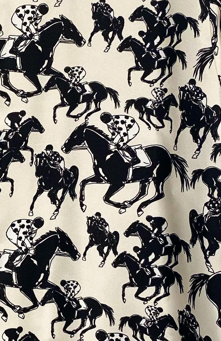 Laura Urbinati V-NECK DRESS SILK TWILL CAVALLI PRINT