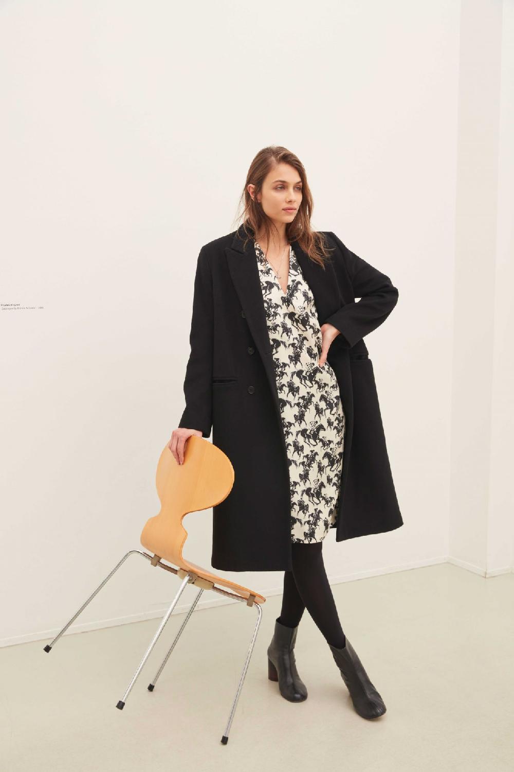 laura urbinati V-NECK DRESS SILK TWILL CAVALLI PRINT