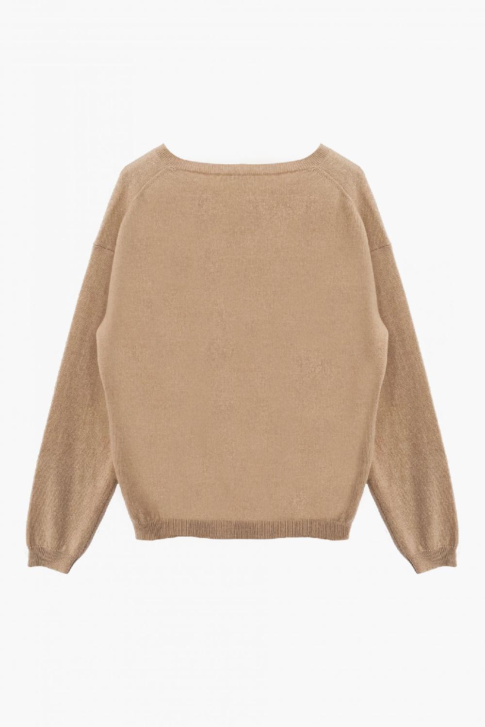 Laura Urbinati V-NECK SWEATER 100% CASHMERE MADE IN ITALY
