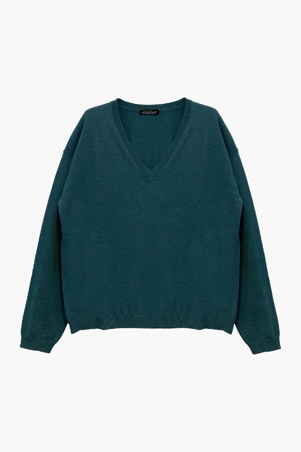 laura urbinati V-NECK SWEATER 100% CASHMERE MADE IN ITALY