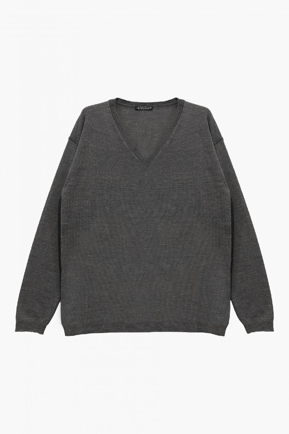 laura urbinati V-NECK SWEATER MERINO EXTRA FINE WOOL