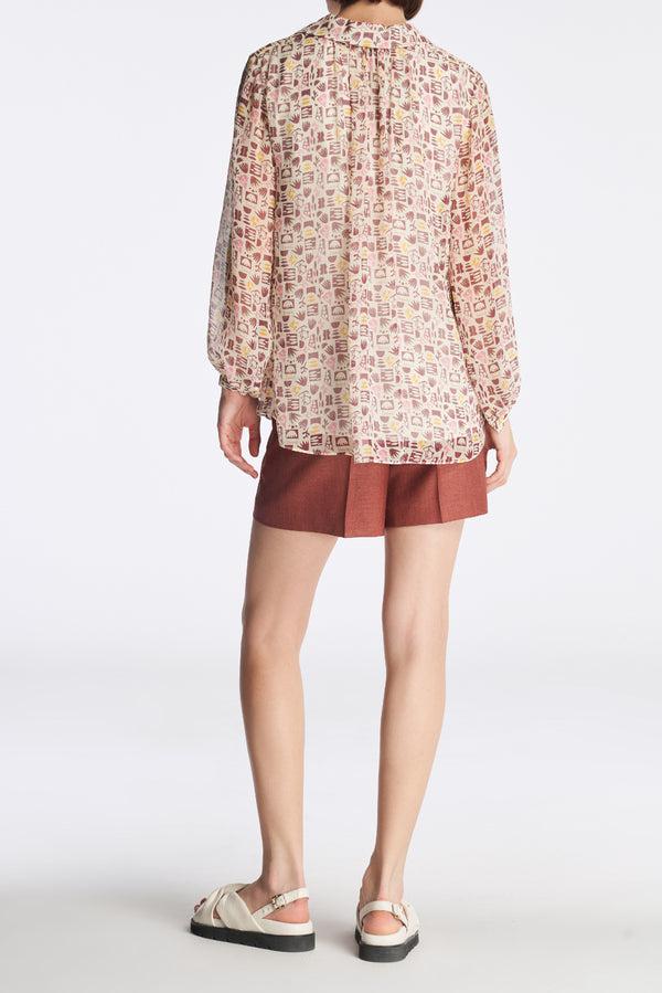 Laurèl Laurèl High-Waist Tailored Short Madder Brown