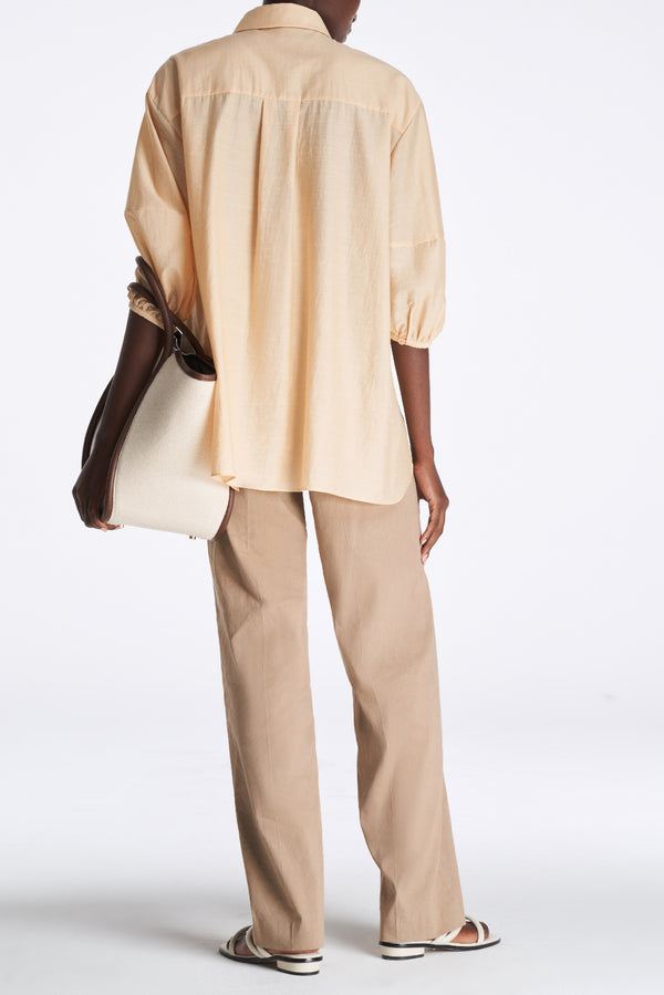 Laurèl Laurèl High-Waisted Straight-Leg Pants Sage Green