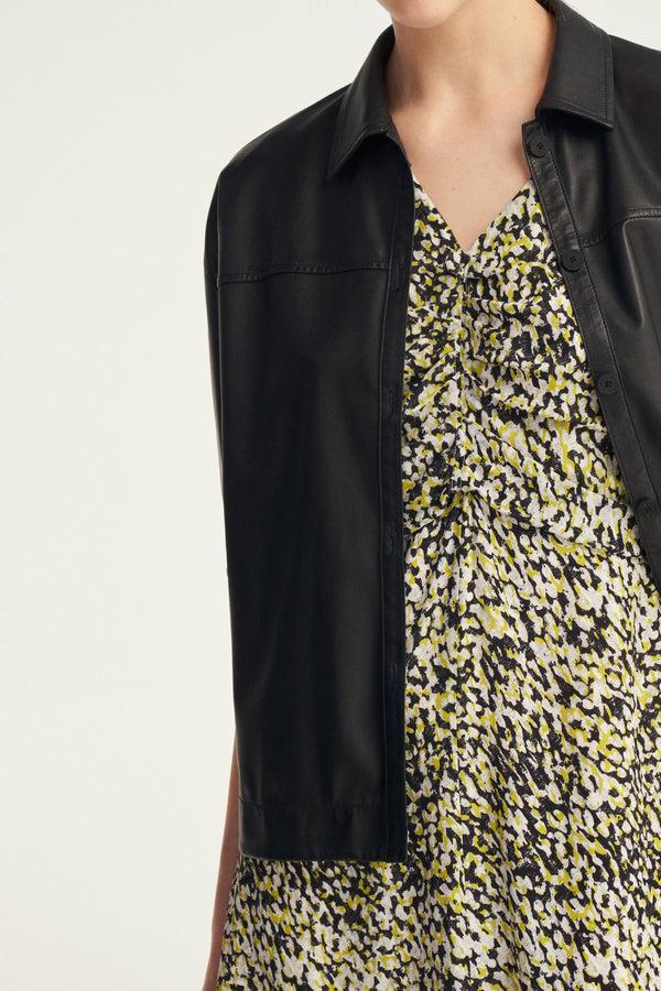 Laurèl Laurèl Italian Top-Grade Ultra-Thin 0.1mm Sheepskin Shirt Black