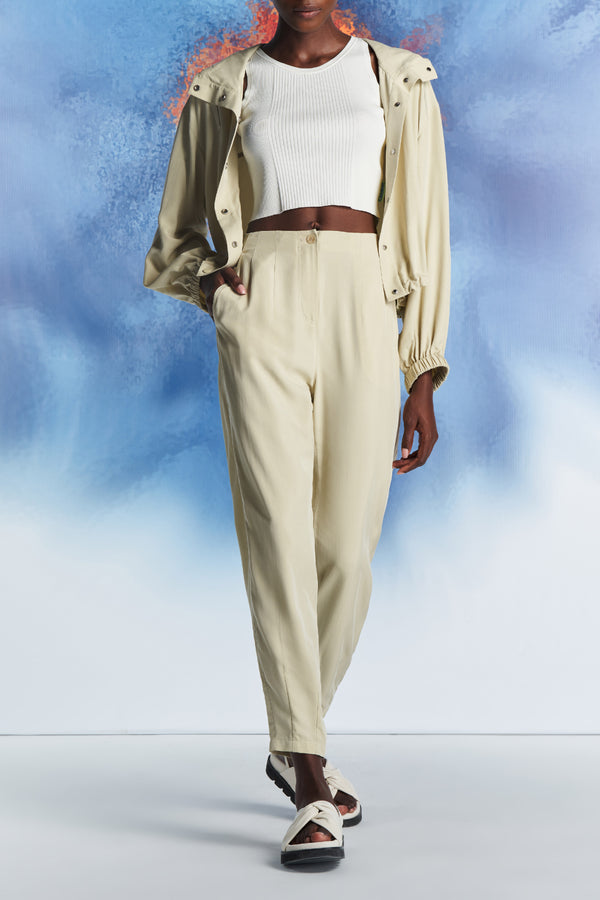 Laurèl Laurèl Apricot Tapered Trousers Apricot