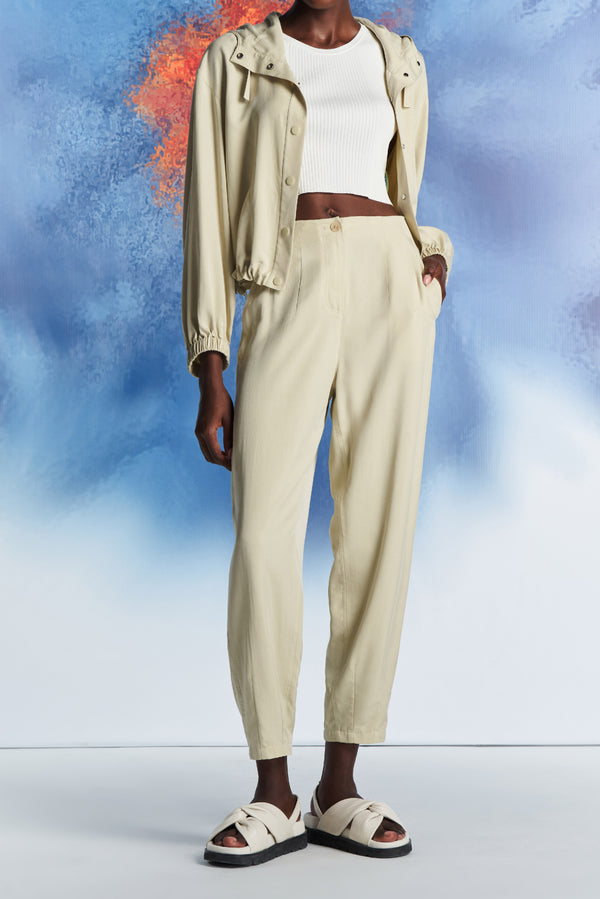 laurèl Laurèl Apricot Tapered Trousers Apricot