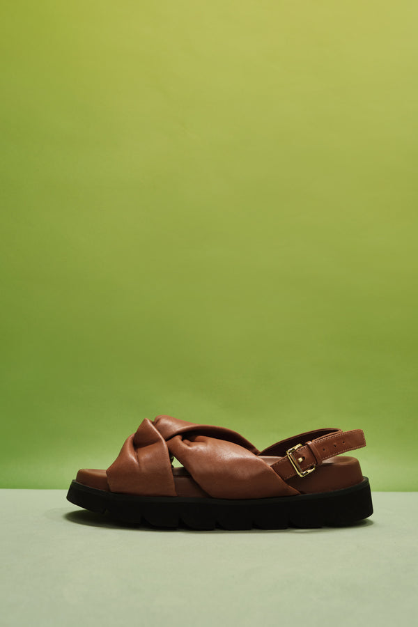 Laurèl Laurèl Brown Knot Sandals Brown