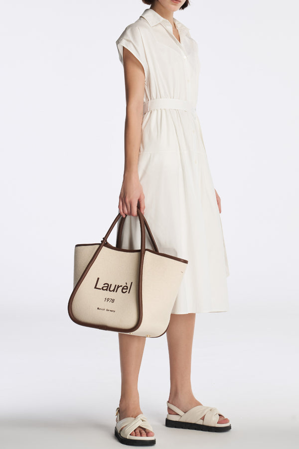 Laurèl Laurèl Cap Sleeve Shirt Dress White