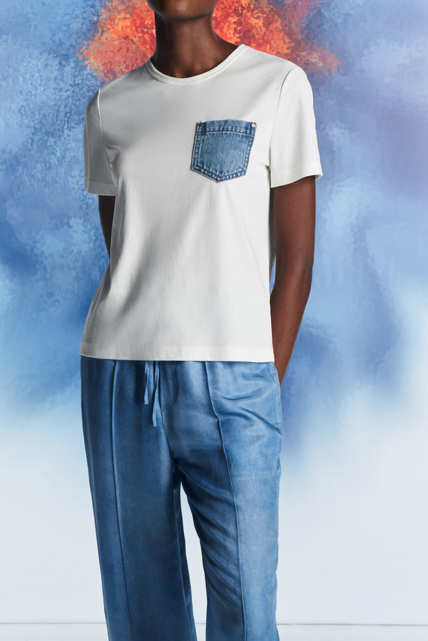 Laurèl Laurèl Denim Blue Wide-Leg Pants Denim Blue