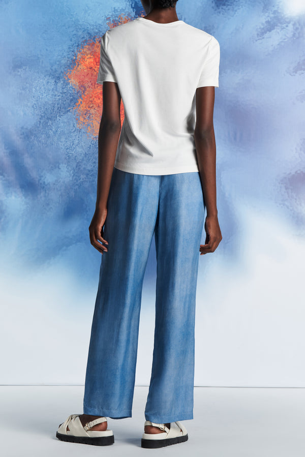 Laurèl Laurèl Denim Pocket T-Shirt White