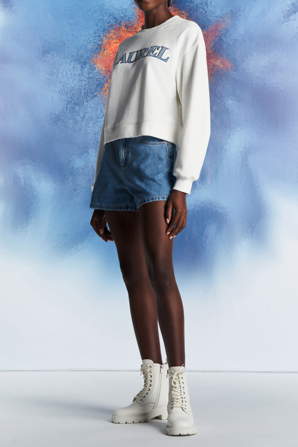 Laurèl Laurèl Denim Shorts Blue