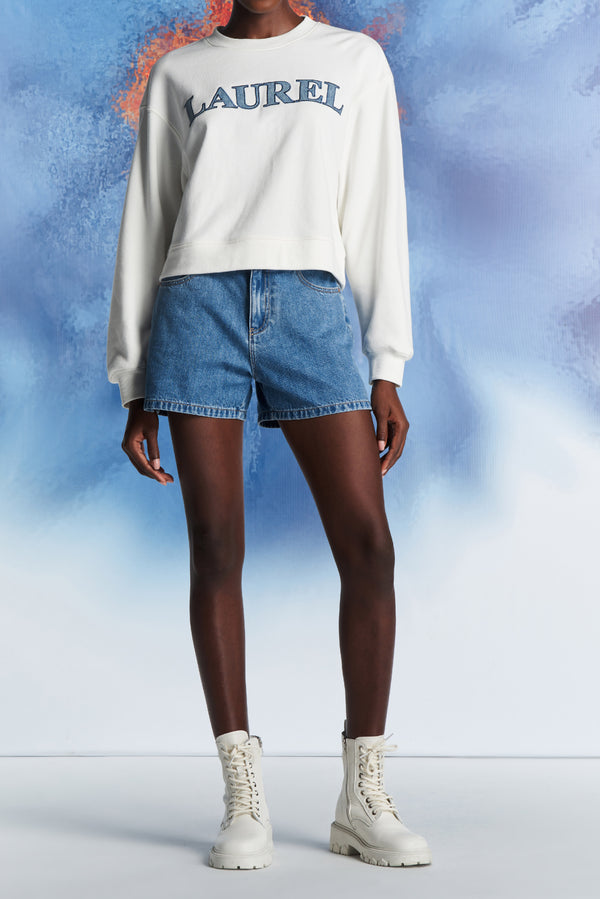 laurèl Laurèl Denim Shorts Blue