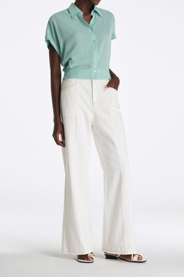 Laurèl Laurèl Dolman Sleeve Shirt Moss Green