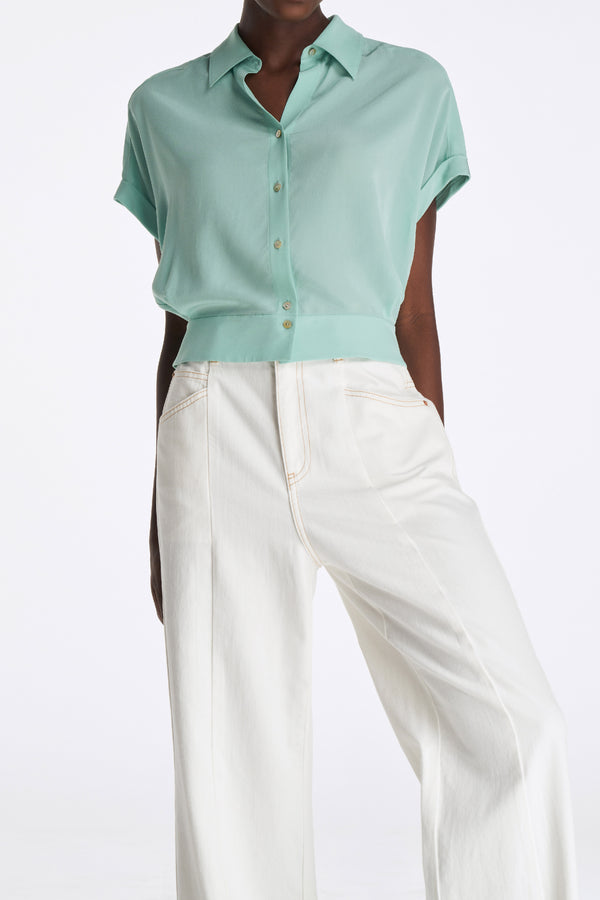 Laurèl Laurèl Dolman Sleeve Shirt Moss Green