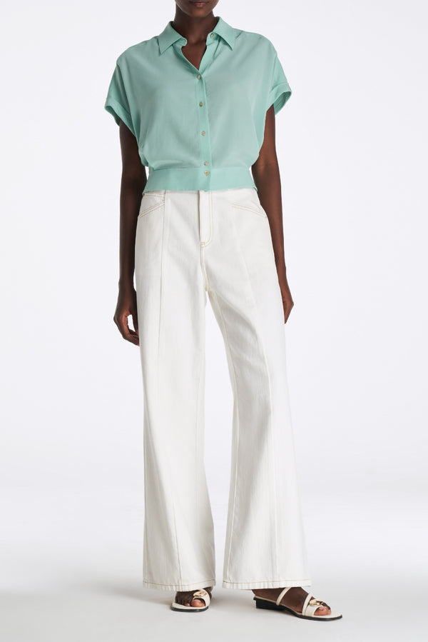 laurèl Laurèl Dolman Sleeve Shirt Moss Green