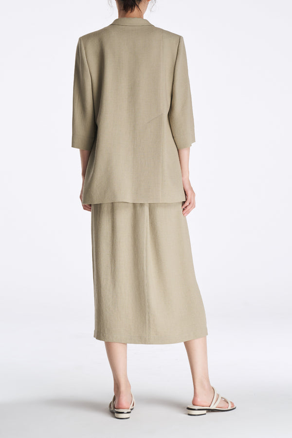 Laurèl Laurèl Double-Breasted Blazer Sage Green