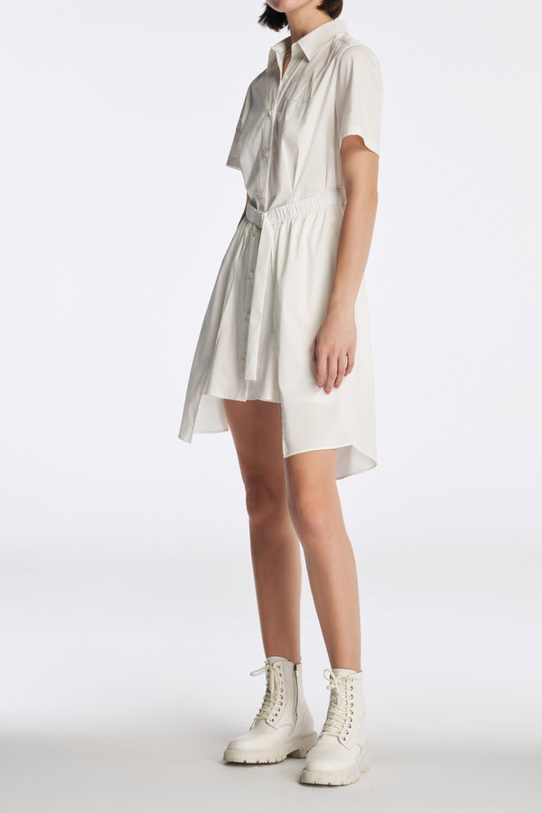 Laurèl Laurèl Double-Layer Shirt Dress White