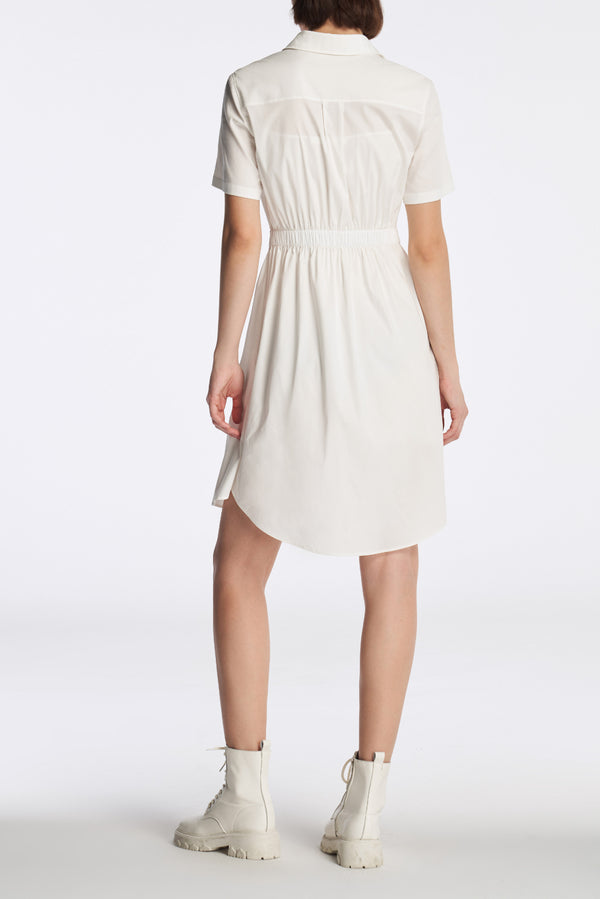 Laurèl Laurèl Double-Layer Shirt Dress White