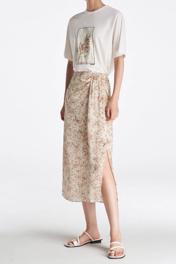 Laurèl Laurèl Embroidered Print T-shirt White