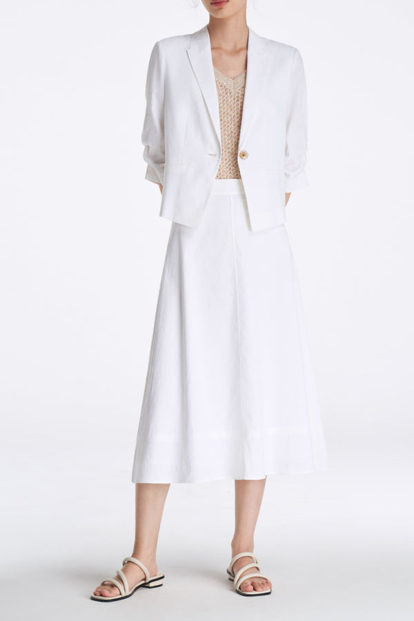 laurèl Laurèl Half-Sleeve Blazer White
