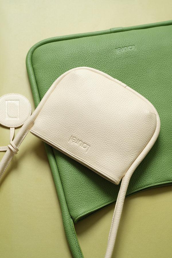 Laurèl Laurèl Leather Minimalist Bag Ivory White